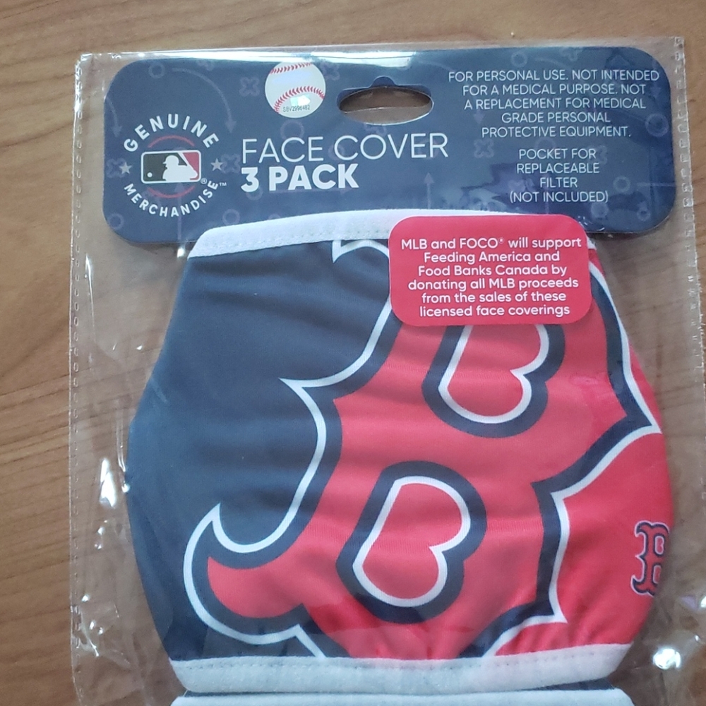 New Boston Red Sox Face Masks- pack of 3